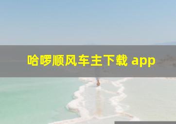 哈啰顺风车主下载 app